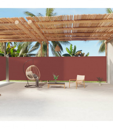 Retractable Side Awning Brown 200x1200 cm