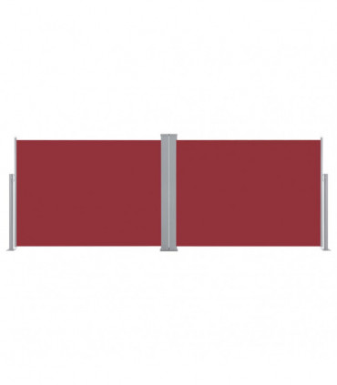 Retractable Side Awning Red 120x1000 cm