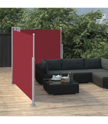Retractable Side Awning Red 120x600 cm