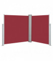 Retractable Side Awning Red 140x600 cm