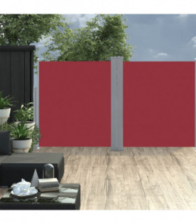 Retractable Side Awning Red 160x600 cm