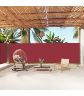 Retractable Side Awning Red 180x1000 cm