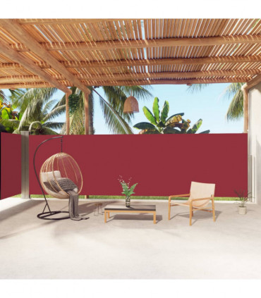 Retractable Side Awning Red 180x1000 cm