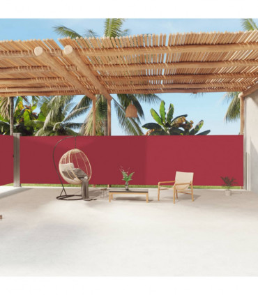 Retractable Side Awning Red 180x1200 cm