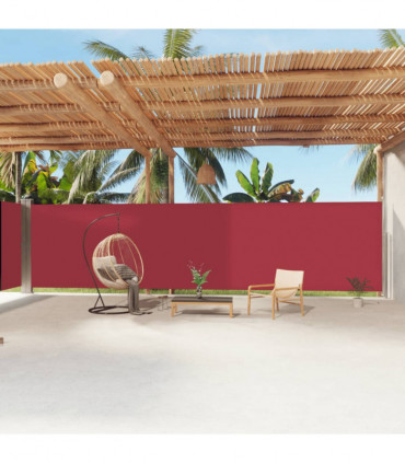Retractable Side Awning Red 200x1200 cm