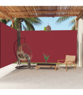 Retractable Side Awning Red 220x600 cm