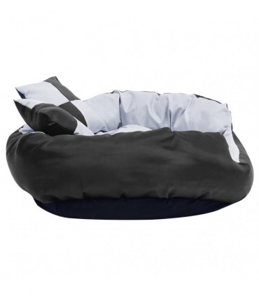 Reversible & Washable Dog Cushion Grey and Black 85x70x20 cm