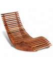 Rocking Sun Lounger Acacia Wood