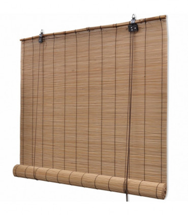 Roller Blind Bamboo 140x220 cm Brown