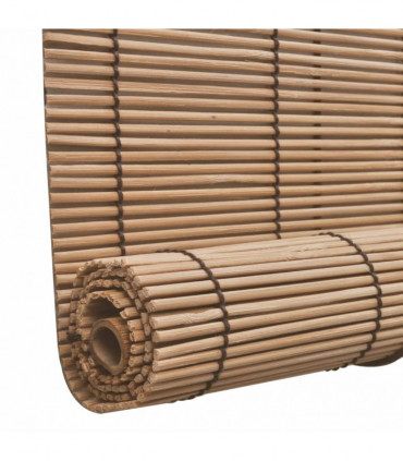 Roller Blind Bamboo 140x220 cm Brown