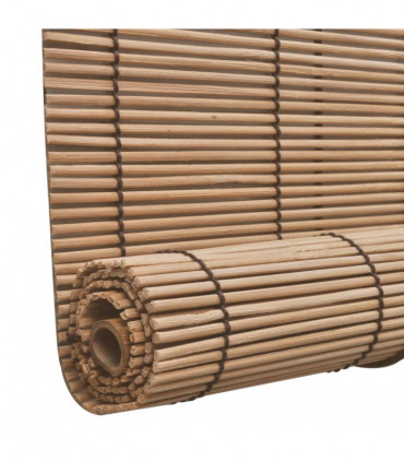 Roller Blind Bamboo 80x220 cm Brown
