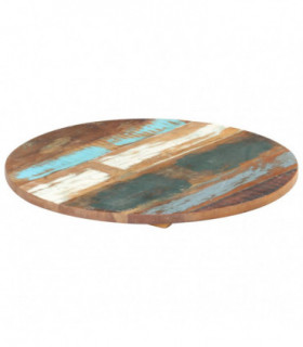 Round Table Top 70 cm 25-27 mm Solid Reclaimed Wood