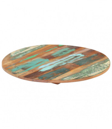 Round Table Top 80 cm 15-16 mm Solid Reclaimed Wood