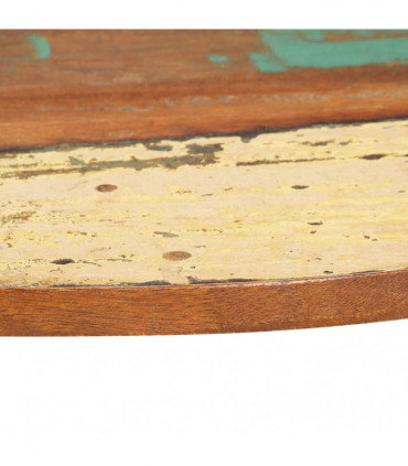 Round Table Top 80 cm 15-16 mm Solid Reclaimed Wood