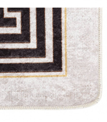 Rug Washable 190x300 cm Light Beige Anti Slip