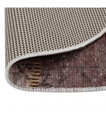 Rug Washable Patchwork φ120 cm Multicolour Anti Slip