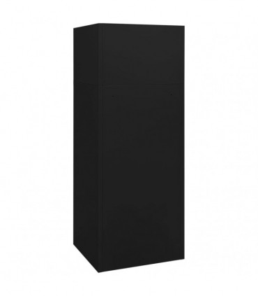 vidaXL Saddle Cabinet Black 53x53x140 cm Steel