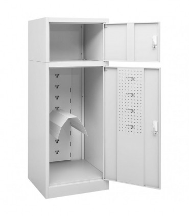 Saddle Cabinet Light Grey 53x53x140 cm Steel