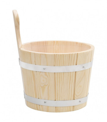 Sauna Bucket and Ladle Set Solid Wood Pine