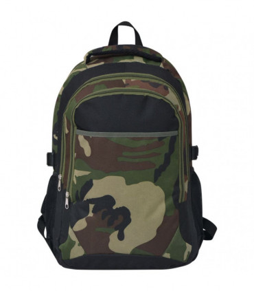 School Backpack 40 L Black and Camouflage