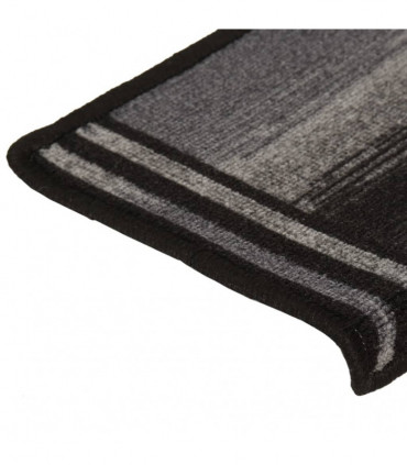 Self-adhesive Stair Mats 15 pcs 65x25 cm Black and Grey