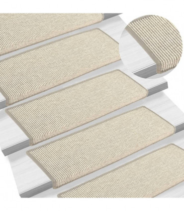 Self-adhesive Stair Mats 15 pcs Silver 65x25 cm