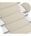 Self-adhesive Stair Mats 15 pcs Silver 65x25 cm