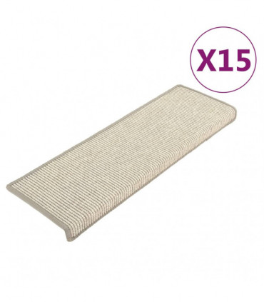Self-adhesive Stair Mats 15 pcs Silver 65x25 cm