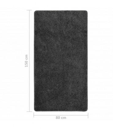 Shaggy Rug Dark Grey 80x150 cm Anti Slip