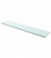 Shelves 2 pcs Panel Glass Clear 110x20 cm