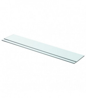 Shelves 2 pcs Panel Glass Clear 80x12 cm