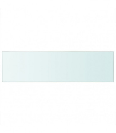 Shelves 2 pcs Panel Glass Clear 90x25 cm