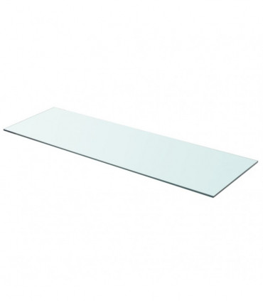 Shelves 2 pcs Panel Glass Clear 90x30 cm