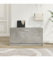 Shoe Bench Concrete Grey 80x24x45 cm Engineered Wood