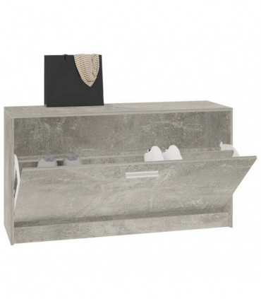 Shoe Bench Concrete Grey 80x24x45 cm Engineered Wood
