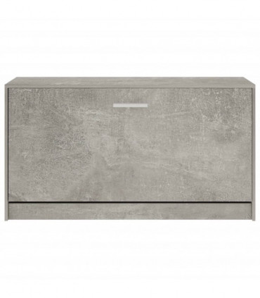 Shoe Bench Concrete Grey 80x24x45 cm Engineered Wood