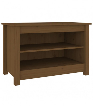 Shoe Bench Honey Brown 70x38x45.5 cm Solid Wood Pine