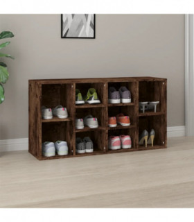 Shoe Bench Smoked Oak 103x30x54.5 cm Engineered Wood