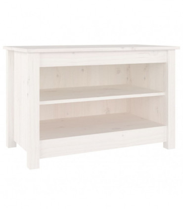Shoe Bench White 70x38x45.5 cm Solid Wood Pine