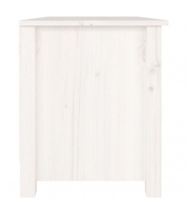 Shoe Bench White 70x38x45.5 cm Solid Wood Pine
