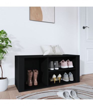 Shoe Cabinet Black 100x35x45 cm Engineered Wood