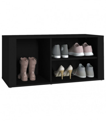Shoe Cabinet Black 100x35x45 cm Engineered Wood