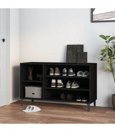 Shoe Cabinet Black 102x36x60 cm Engineered Wood