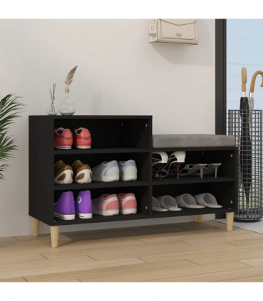 Shoe Cabinet Black 102x36x60 cm Engineered Wood
