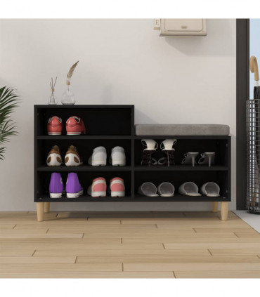 Shoe Cabinet Black 102x36x60 cm Engineered Wood