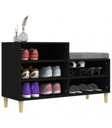Shoe Cabinet Black 102x36x60 cm Engineered Wood