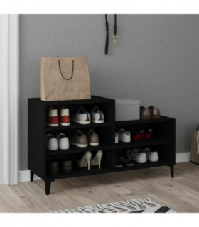 Shoe Cabinet Black 102x36x60 cm Engineered Wood