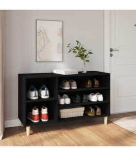 Shoe Cabinet Black 102x36x60 cm Engineered Wood