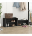 Shoe Cabinet Black 150x35x45 cm Engineered Wood