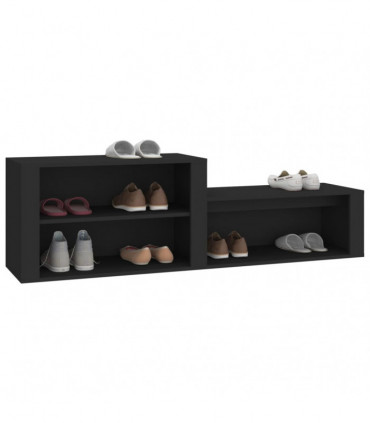 Shoe Cabinet Black 150x35x45 cm Engineered Wood